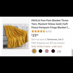 Mustard yellow blanket